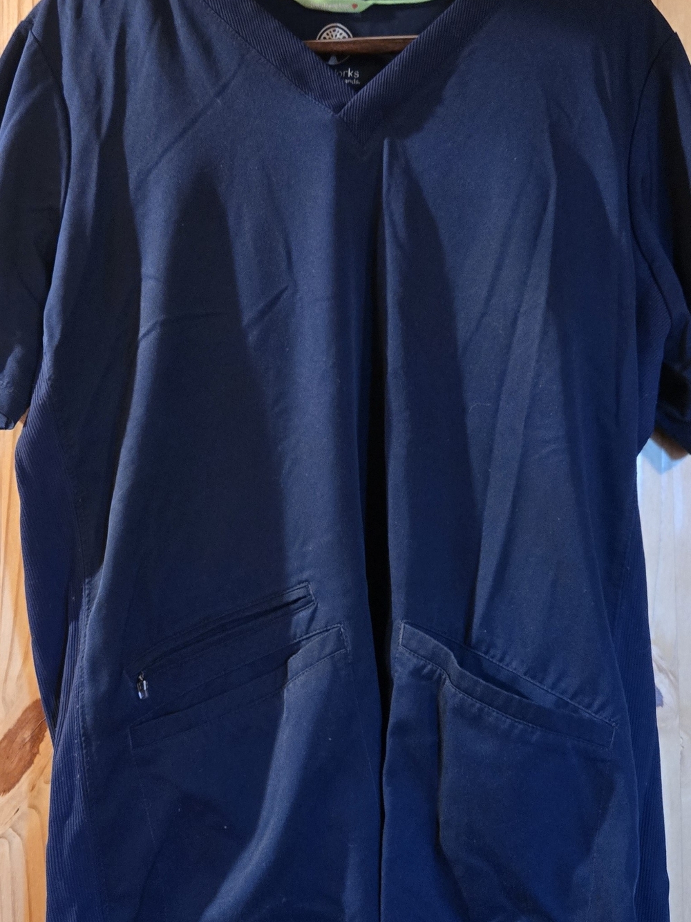 koi Women's Navy V-Neck Scrub Top